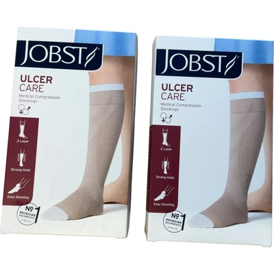 JOBST Ulcer Care Compression Stockings 40mmHg Large Black Medical 4099 - Image 1 of 4