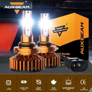 Pair AUXBEAM LED Headlight Bulbs Conversion Kit 9006 Low Beam Bright White 6500K - Picture 1 of 12