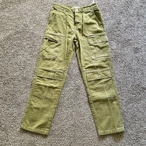 Zara Cargo Hose Herren 30 Grün Oliv High Rise Relaxed Fit Utility Workwear Y2K - Bild 1 von 7