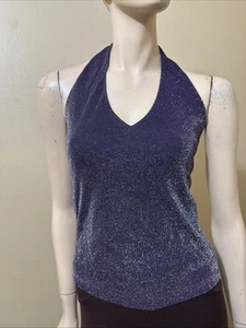 Damen lila Polyester Party Sommer offen Stretch schmal gefüttert Gr. M Bluse Top - Bild 1 von 19