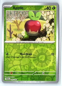 Applin 016/182 Pokemon TCG Scarlet & Violet Destined Rivals Reverse Holo Rare - Picture 1 of 1