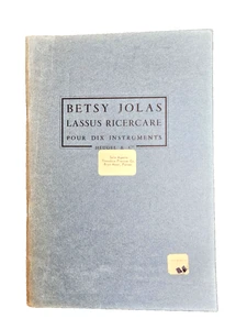 Betsy Jolas Lassus Ricerare Pour Dix Instrumente - Partitur - Bild 1 von 7