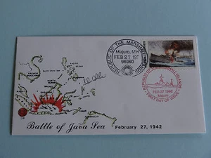 WWII FDC #34 Battle of Java Sea Japan US Britain 1942 * 50th Anniversary - Picture 1 of 1