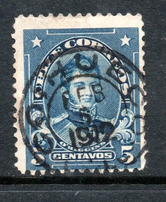 CHILE, O´HIGGINS, VARIEDAD PERFORACION DESPLAZADA,  MATASELLOS COIHUECO  #JUN483 - Image 1 of 1