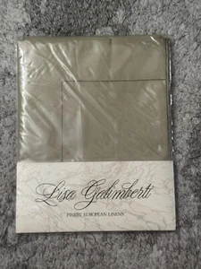 Lisa Galimberti 2 Queen Pillow Shams TAN BROWN 21” X 30” egyptian cotton ITALY - Picture 1 of 3