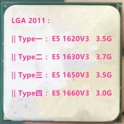 Intel Xeon E5-1620V3 E5-1630V3 E5-1650V3 E5-1660V3 E5-1680V3 LGA 2011 CPU - Image 1 of 4