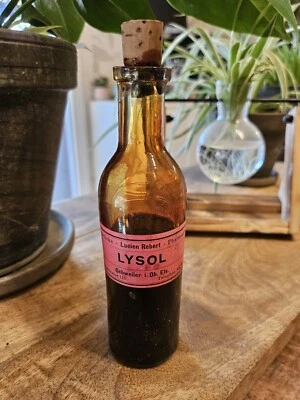 Ancien Et Rare Flacon Plein Pharmacie Apothicaire Curiosité Ambré Occasion - Photo 1/4