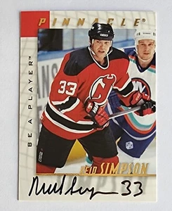 1997-98 BAP Be A Player Pinnacle #47 Reid Simpson New Jersey Devils - Automático - Imagen 1 de 1