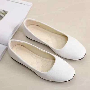 Womens Ballet Ballerina Dolly Slip On Pumps Ladies Flat Loafers Suede Shoes Size - Picture 1 of 28