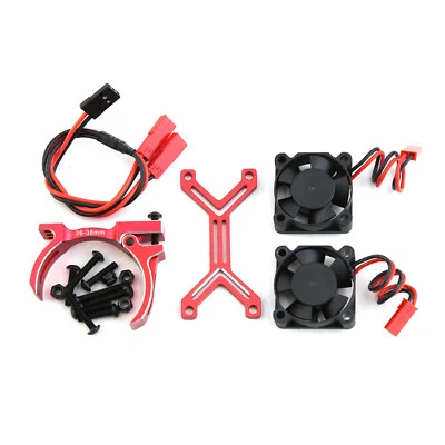 Dissipador de calor ventilador duplo 36-38mm 1/8 1/10 controle remoto para traxxas trx-4 barra axial scx10 capra - Imagem 1 de 4