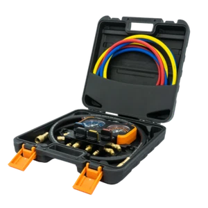 NAVAC N4A4H 4-Valve Manifold Gauge, Class 1.0 Accuracy - Picture 1 of 4