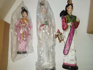 Japanese Chinese " Geisha collectible dolls 15"