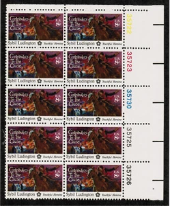 US USA Sc# 1559 MNH FVF PLATE # BLOCK of 10 Bi-Centennial Sybil Ludington Horse - Picture 1 of 1