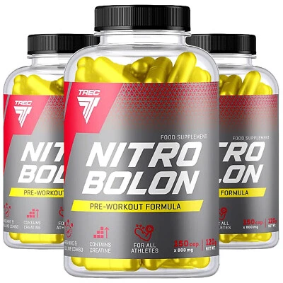 TREC NUTRITION NITROBOLON - 150-300 Kaps - Maximale Muskelpumpe Kraftzuwachs, längere Ausdauer
