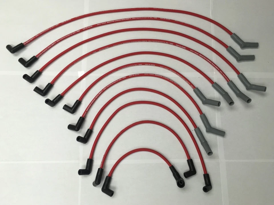 Juego de cables de bujía roja de alto rendimiento Ford Lincoln 5.0 5.8 84-96 8.5 mm 98947R Foto 1 de 1