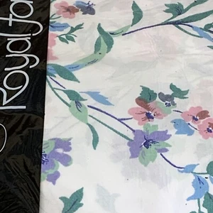 Cannon Royal Family Twin Flat Sheet Country Vine Floral 66" x 96" Cool Percale - Picture 1 of 6