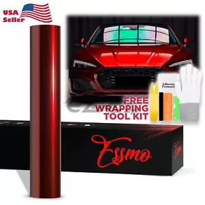 ESSMO PET Liquid Metallic Dragon Blood Red Car Vinyl Wrap Decal Like Paint - Picture 1 of 12