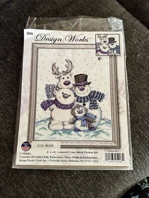 Cross Stitch Pattern Only ~ Design Works Wintertime Snow Pals #DW5908 - Image 1 of 4