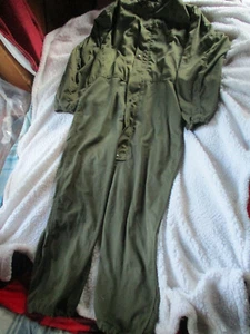 USGI Coveralls Mechanic's Cold Weather Poly/Rayon Green MEDIUM (27.5" I/36" H) - Picture 1 of 18