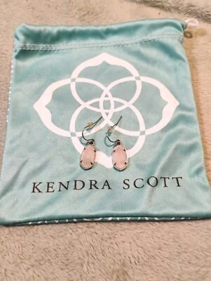 Kendra Scott Ellie Earrings Druzy Silver Tone Pierced Signed With Dust  - Image 1 of 4