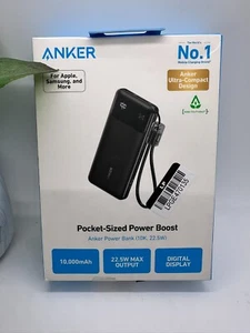 Anker 10000mAh 22.5W Power Bank - Black - NEW - Picture 1 of 3