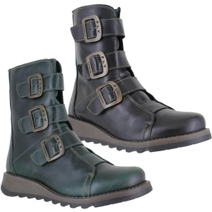 Womens Fly London Scop Wedged Heeled Chelsea Biker Ankle Boots Sizes 4 to 8