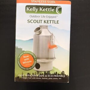Kelly Kettle Scout Stainless Steel Camp Kettle w/ Whistle NEW