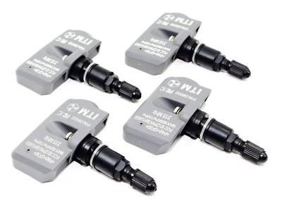 4 sensores de presión de neumáticos TPMS 315 mhz vástagos de válvula de metal negro mate Tacoma Camry  Foto 1 de 4