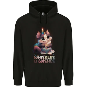 Whiskers & Wishes Cat Birthday Childrens Kids Hoodie - Picture 1 of 3