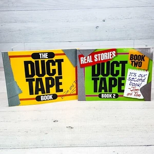 Vintage Duct Tape Books 1 & 2 by Jim & Tim DIY Humorous Uses & Real Stories Set - Picture 1 of 18