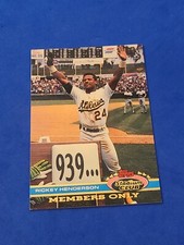 1991 Rickey Henderson Topps Stadium Club Members Only 