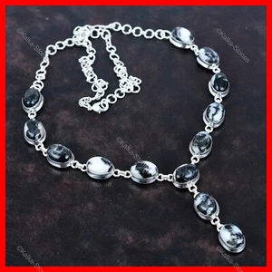 Oval White Buffalo Turquoise Stone Boho Chain Bezel Necklace Jewelry 925 Silver - Picture 1 of 6