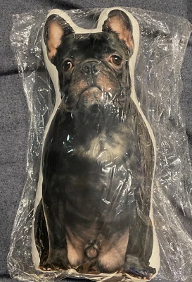 Bulldog Francés Almohada en forma negra Ropa de cama Perros Perros Almohadas de regalo 18” Foto 1 de 3