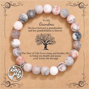Tree of Life Beads Bracelet: Unique Gift for Grandma - Health and Peace Jewelry