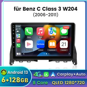 Carplay Autoradio Für Mercedes C Class W204 S204 Android 13 Auto GPS NAVI WiFi - Bild 1 von 18