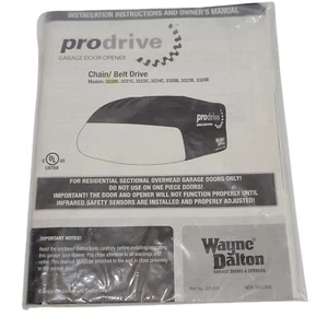 Installation Instructions Manual PRODRIVE GARAGE DOOR OPENER WAYNE DALTON - Picture 1 of 7