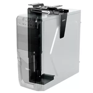 VIVO Black Under-Desk And Wall PC Mount Desk Computer Case Holder W/ 135 Swivel - Picture 1 of 16