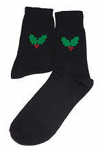 Festive Holly Socks - Perfect for Christmas, Great Novelty Gift