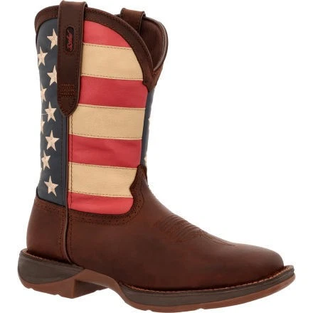Durango Men's 11in. American Flag Western Pull-On Work Boots Size 9.5
