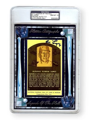 Al Lopez Signed Autographed Hall of Fame Postcard Auto Grade 10 PSA 7/12 - Image 1 of 2