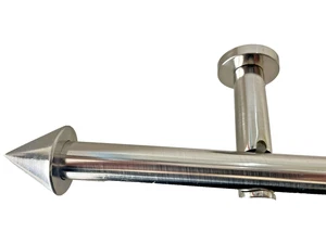 Gardinenstangen Metall 240 cm einläufig, inkl. Endkappen + Träger - Bild 1 von 3