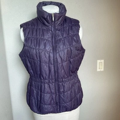 Chaleco largo acolchado púrpura profundo acolchado Cold Water Creek para mujer talla grande 14 Foto 1 de 4