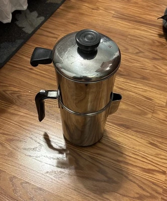 Vintage Revere Ware 1801 Drip-O-Later Plunger Coffee Pot Copper Bottom 8 Cup - Image 1 of 4