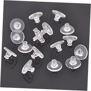 100pcs Bullet Clutch Earring Backs with Pad 50pairs Earring Safety Backs, - Picture 1 of 7