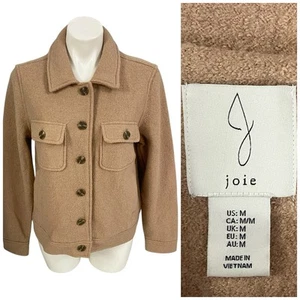 Chaqueta Joie Mujer Mediana Lana Marrón Chaqueta Officecore Corpcore Cabin Acogedora Básica - Imagen 1 de 16