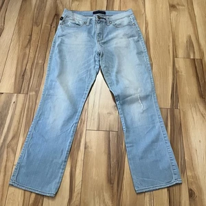 Pantalones de mezclilla Rock & Republic Kendall para mujer talla 10 tiro alto corte lavado ligero desgastado - Imagen 1 de 11