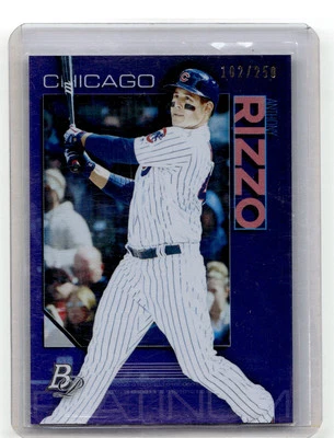 2020 Bowman Platinum #23 Anthony Rizzo Purple #/250 Cubs - Image 1 of 2