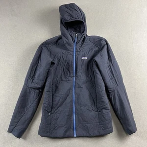 Patagonia Giacca Uomo Blu Medio Nano Air Hoody Full Zip Outdoor Giacca a Vento - Foto 1 di 9