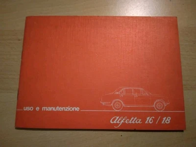 Alfa Romeo Alfetta 1.6 1.8 Libretto Uso E Manutenzione - Immagine 1 di 2