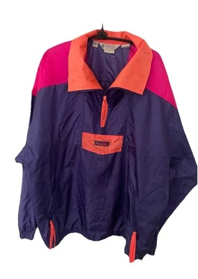 Vintage Columbia Color Block 1/4 Zip Windbreaker Jacket Womens Size Large - Image 1 of 4